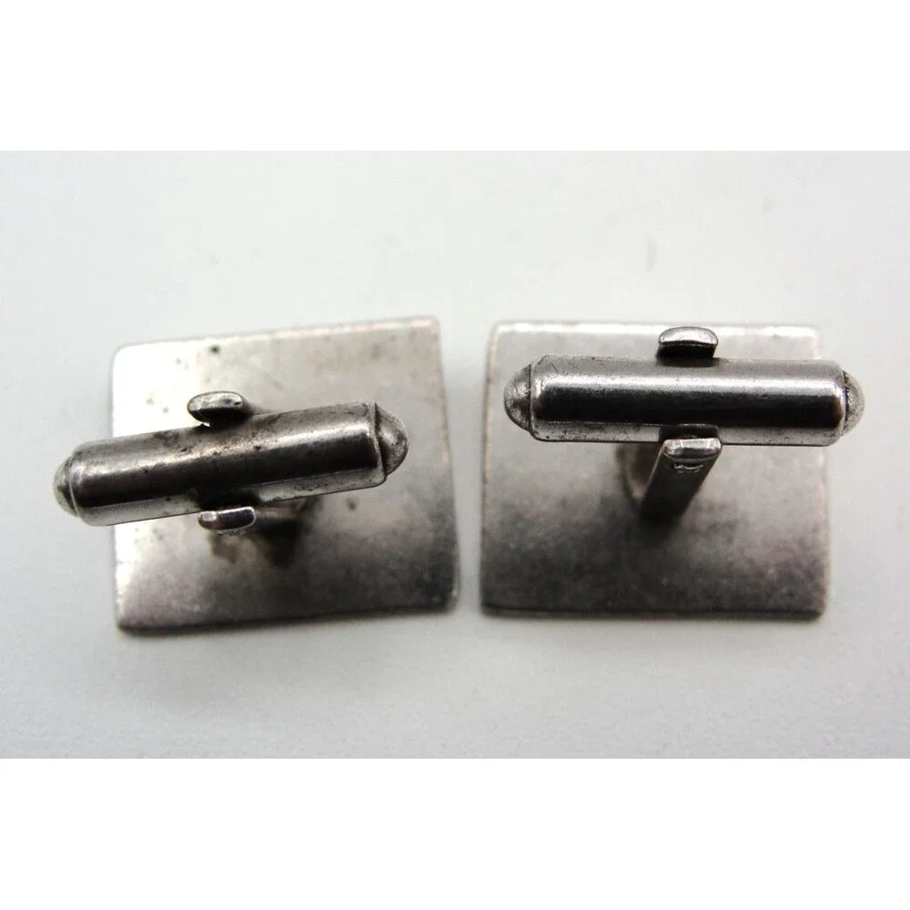 Vintage SIMMONS Signed Sterling Silver Cufflinks Mens Jewelry RF Simmons Co MCM